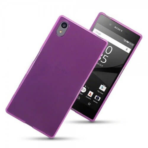 Qubits TPU Gel Purple Case - For Sony Xperia Z5 - mosaccessories